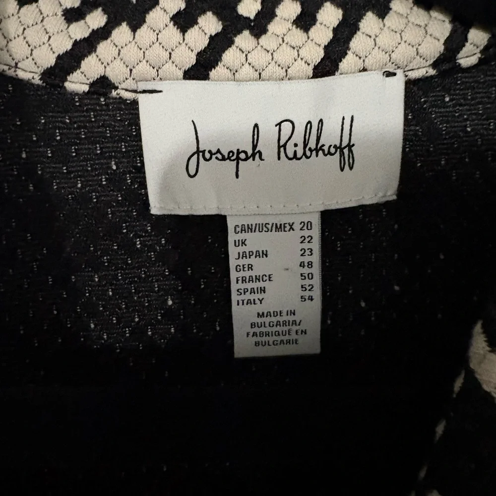 Joseph Ribkoff Classic Houndstooth Pea Coat - Picture 3 of 3